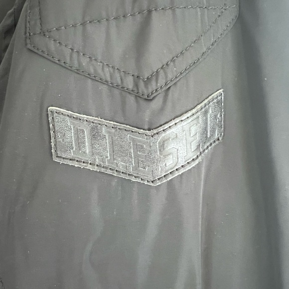 Diesel Black Windbreaker with Silver Zippers - Picture 3 of 4